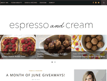 Tablet Screenshot of espressoandcream.com